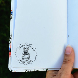 Niedliches Chesapeake Bay Retriever Dog Book Gummistempel