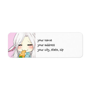 Niedliches chibi Mädchen mit den Häschenohren