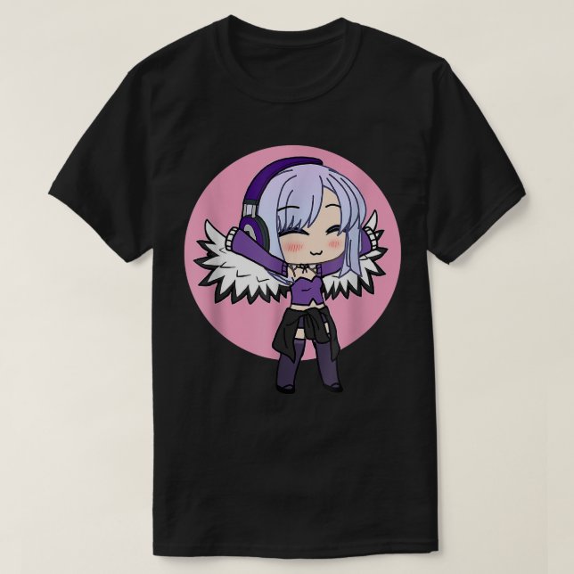 Niedliches Chibi Style Kawaii Anime Girl mit Flüge T-Shirt (Design vorne)