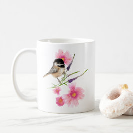 Niedliches Chickadewatercolor Artwork Kaffeetasse