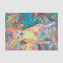 Niedliches Chihuahua Art Blue Brown Dog Portrait