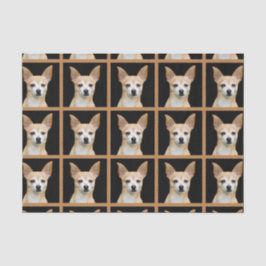 Niedliches Chihuahua-Hundeschlittenmuster Seidenpapier