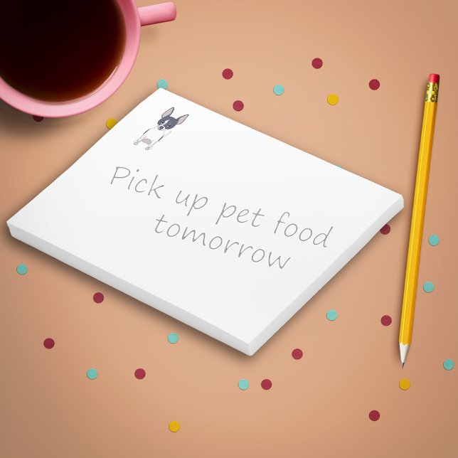 Niedliches Chihuahua Schwarz und Weiß Post-it Klebezettel (Black and White Chihuahua Post-it Notes)