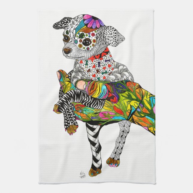 Niedliches Chihuahua Welpe Küchentuch (Vertikal)