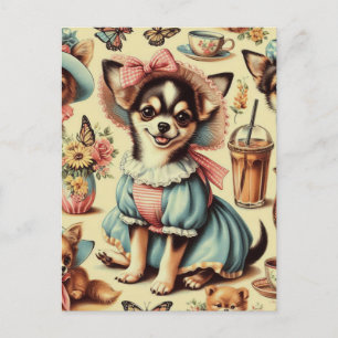 Niedliches Chihuahua-Welpenbild Postkarte