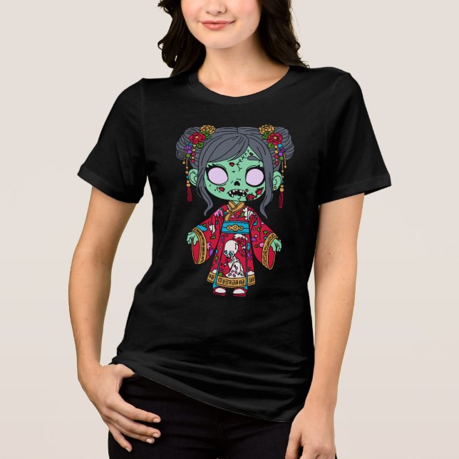 Niedliches Chinesisch Tri-Blend Shirt (Vorderseite)
