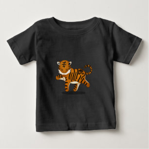 Niedliches Chinesisch Zodiac Tiger Black Baby T-shirt