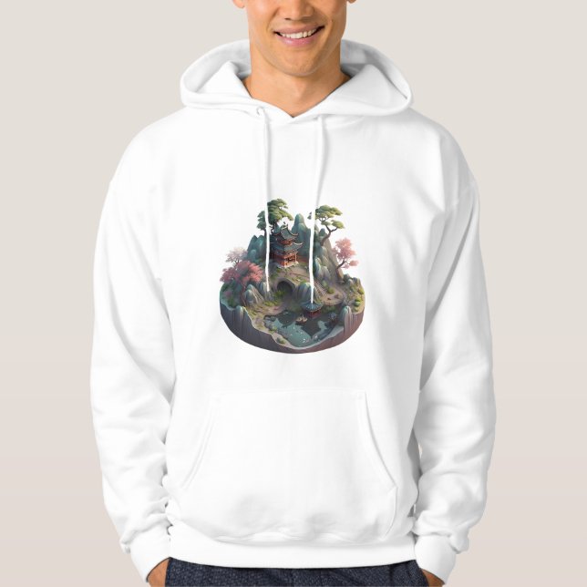 Niedliches chinesisches Fantasy 3D Landscape Hoode Hoodie (Vorderseite)