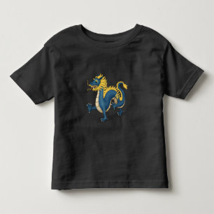 Niedliches Chinesisches Zodiac Dragon Black Kleinkind T-shirt