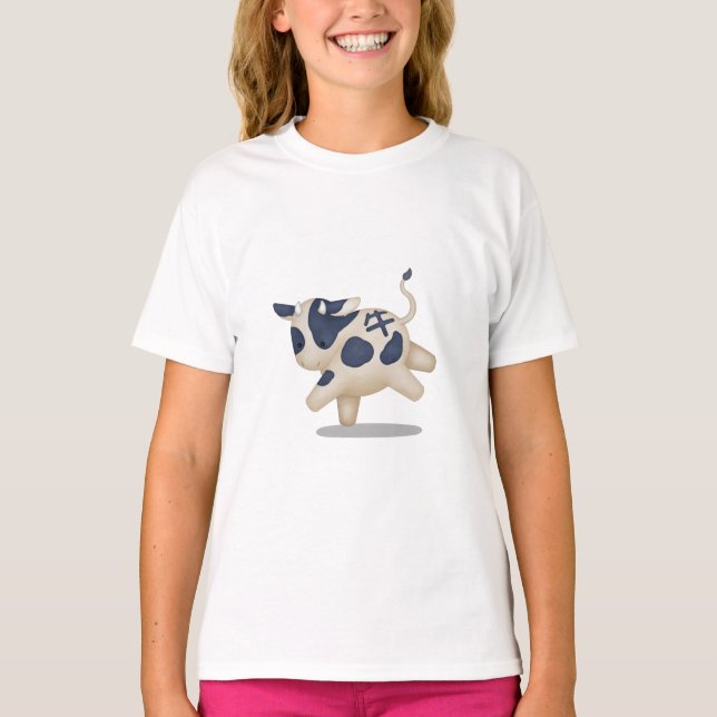 Niedliches Chinesisches Zodiac Ox T-Shirt (Vorderseite)