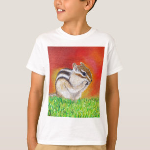 Niedliches Chipmunk-Gemälde T-Shirt