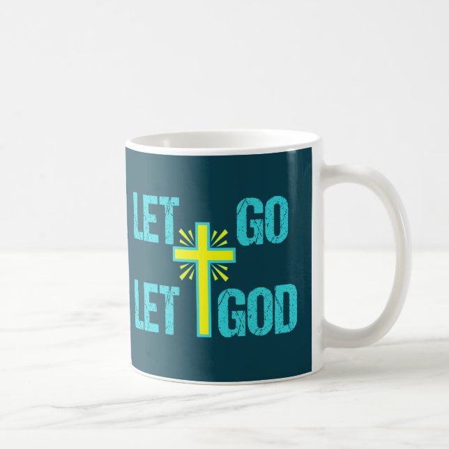 Niedliches Christliches Inspirationsangebot Lass G Kaffeetasse (Rechts)