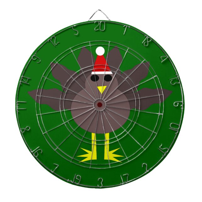 Niedliches Christmas Turkey Dart Board Dartscheibe (vorne)