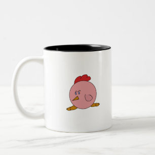 Niedliches Chubby-Hühnchen Zweifarbige Tasse