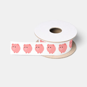Niedliches Chubby Schwein-Satin-Band Satinband