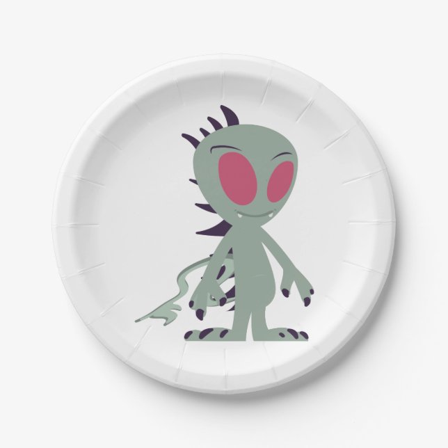 Niedliches Chupacabra Pappteller (Vorderseite)