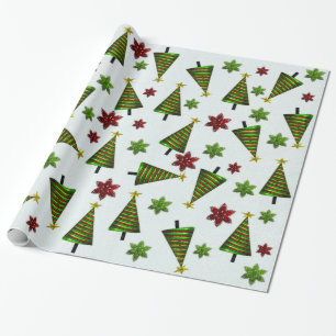 Niedliches Classic Santa Whimsey WRAPPING PAPIER Geschenkpapier