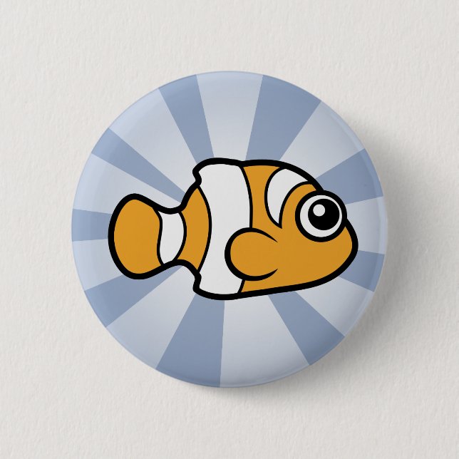 Niedliches Clownfish Button (Vorderseite)