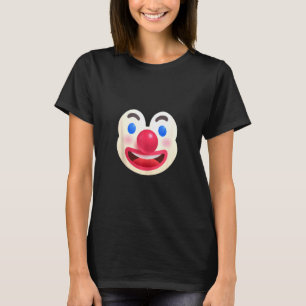 Niedliches Clowngesicht verschleiert seltsames Wit T-Shirt