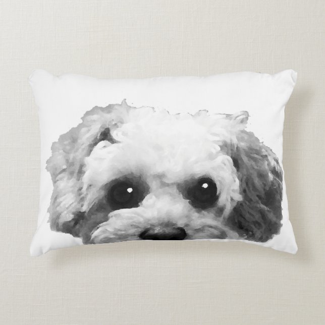 NIEDLICHES COCK-A-POO DEKOKISSEN (Vorderseite)