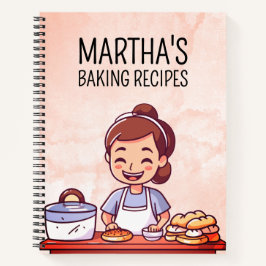 Niedliches Comic Cartoon Aquarell personalisiert B Notizbuch