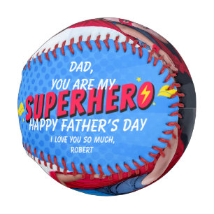 Niedliches Comic Superhero Fathers Day Baseball