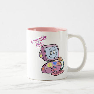 Niedliches Computerdesign Zweifarbige Tasse