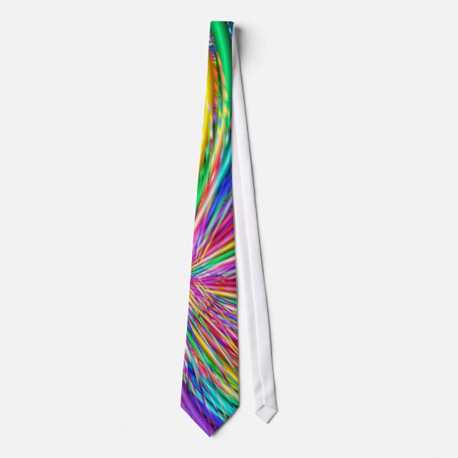 Niedliches Cooles Abstraktes Muster "Rainbow Swirl Krawatte (Vorderseite)