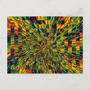 Niedliches Cooles Abstraktes Muster "Rainbow Swirl Postkarte