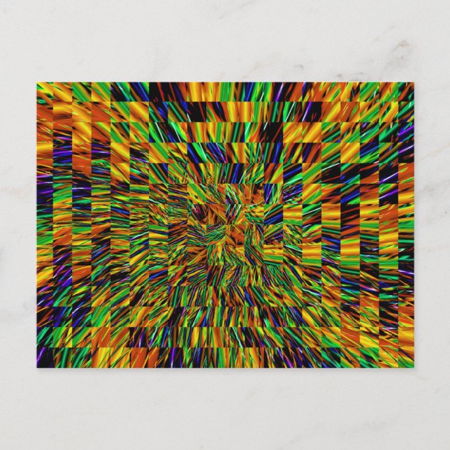 Niedliches Cooles Abstraktes Muster "Rainbow Swirl Postkarte (Vorderseite)