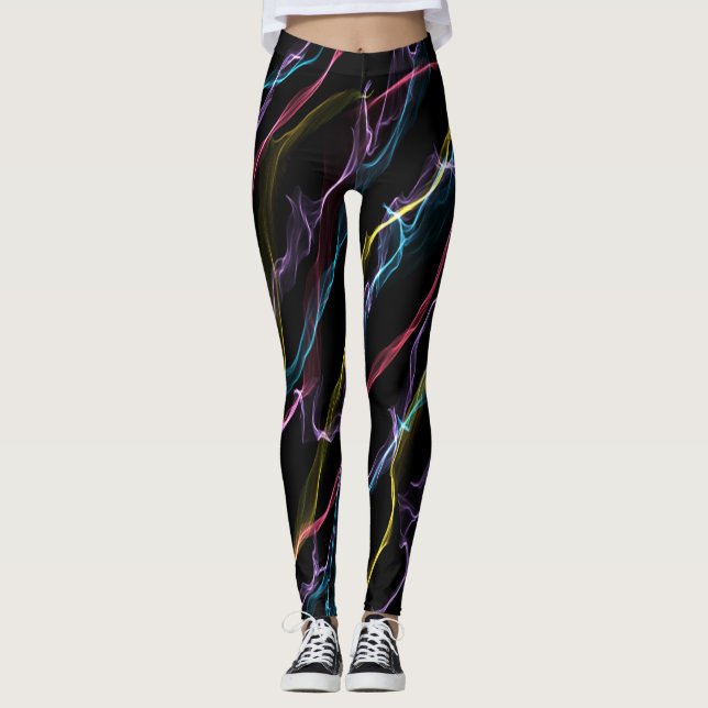 Niedliches cooles buntes Yoga Leggings (Vorderseite)