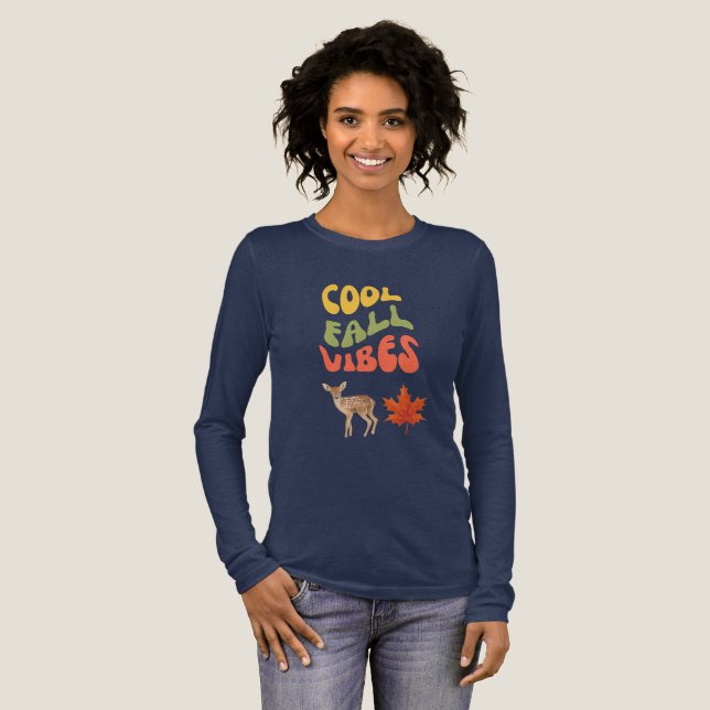 NIEDLICHES COOLES FALL VIBES Tshirt (Volle Vorderseite)