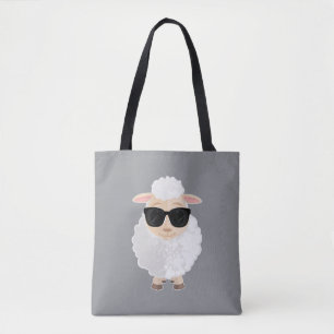 Niedliches, cooles Schaf-Cartoon mit Sonnenbrille