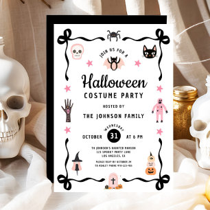 Niedliches Coquette Halloween Party Einladung
