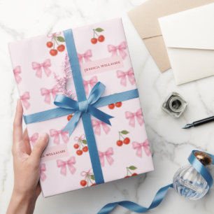 Niedliches Coquette-Muster für  Wasserfarbe Geschenkpapier