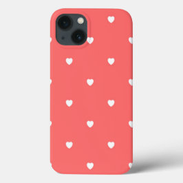 Niedliches Coral Hearts Valentinstag Muster Case-Mate iPhone Hülle
