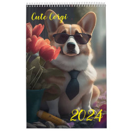 Niedliches Corgi. 2024 Kalender