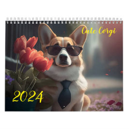 Niedliches Corgi. 2024 Kalender