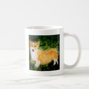 Niedliches Corgi Hund Gemälde Kaffeetasse
