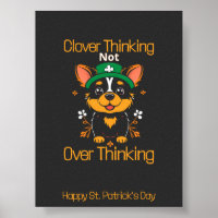 Niedliches Corgi St. Patrick's Day Poster