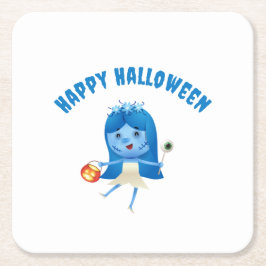 Niedliches Corpse Bride Halloween-Party Rechteckiger Pappuntersetzer