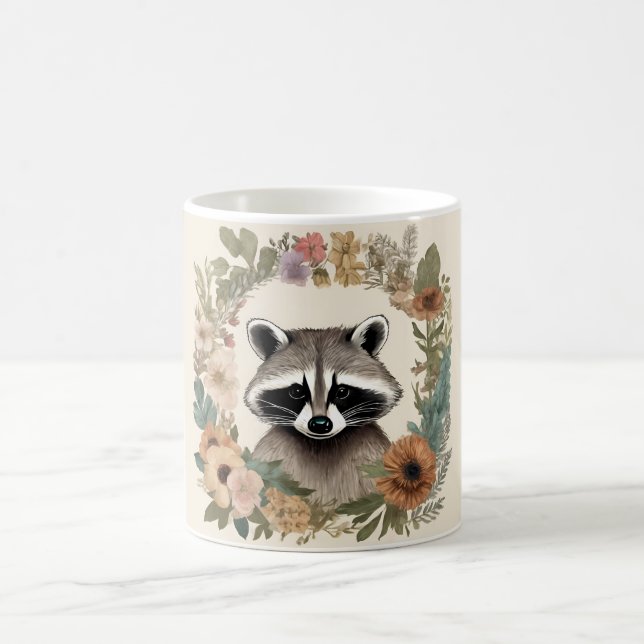 Niedliches Cottage-Raccoon Kaffeetasse (Mittel)