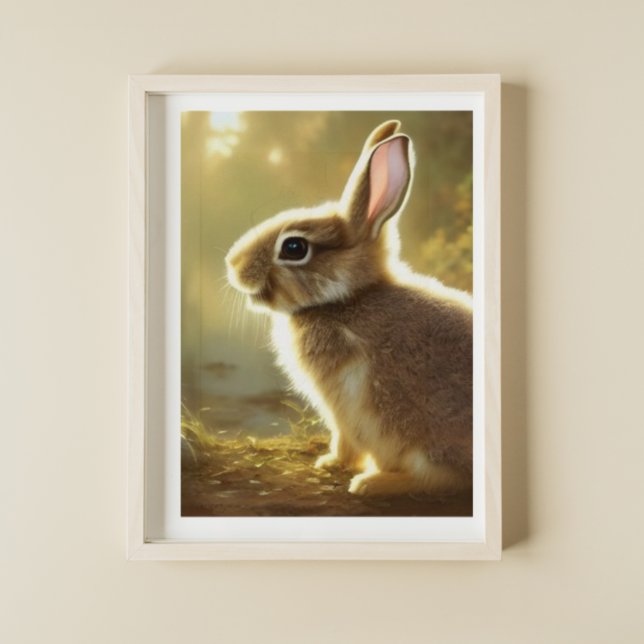 Niedliches Cottontail Wildlife Portrait Poster (Von Creator hochgeladen)
