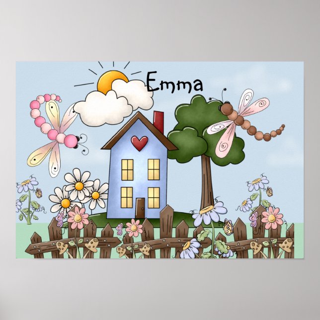 Niedliches Country Folk Art Picture Poster (Vorne)