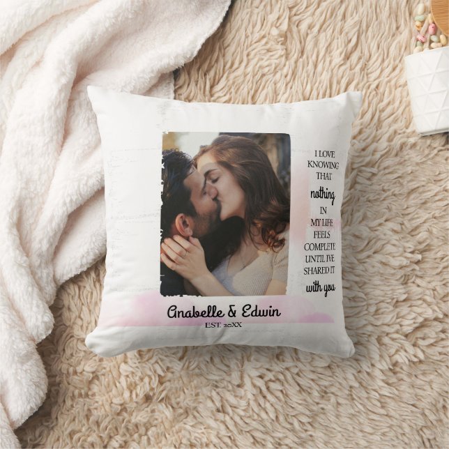 Niedliches Couple Custom Foto Kissen (Decke)