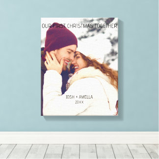 Niedliches Couple Custom Foto Leinwanddruck