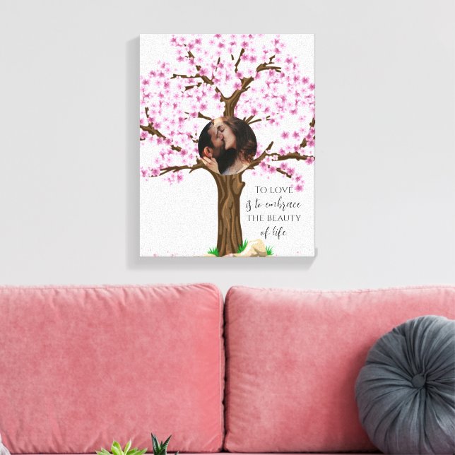 Niedliches Couple Custom Foto Leinwanddruck (Insitu (Wohnzimmer))