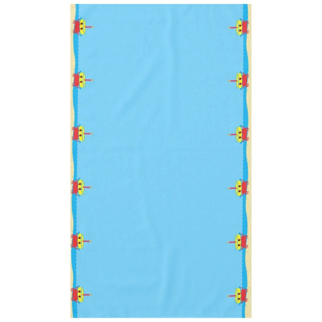 Niedliches Crab Beach 1. Geburtstag Party Tischdecke (Vorderseite)