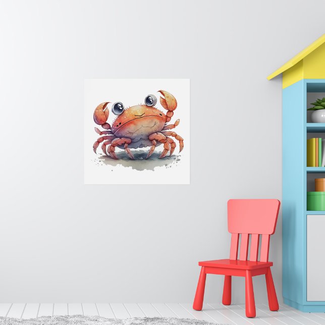 Niedliches Crab Poster (Kinderzimmer 1)