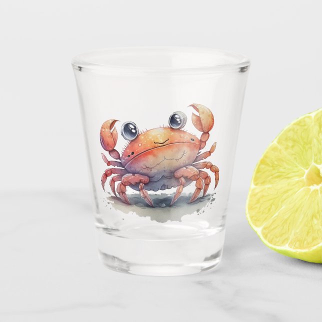 Niedliches Crab Shot Glass Schnapsglas (Vorderseite)